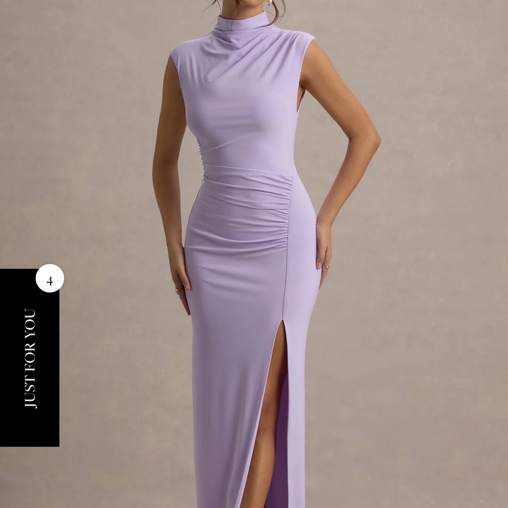 Elegant Lavender Sleeveless Dress